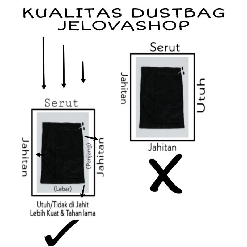 Dustbag besar/Dustbag jumbo ( Jelova 3XL 50x60 LINK GROSIR)
