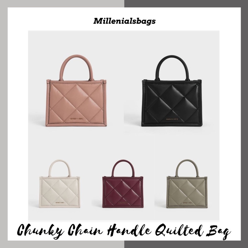 Cnk chunky chain handle quilted bag
