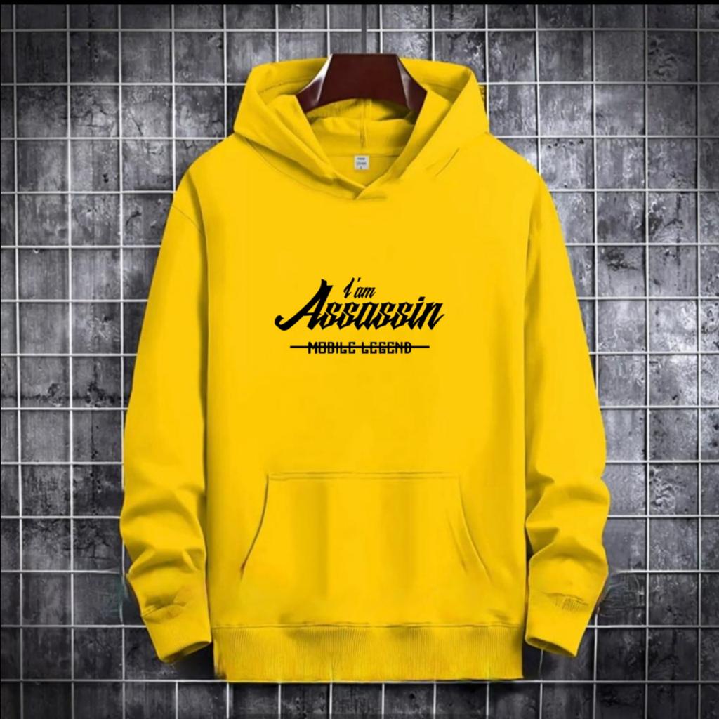 PAKAIAN PRIA / SWEATER HOODIE TULISAN I AM ASSASSIN / HOODIE MURAH / HOODIE PRIA DAN WANITA / UNISEX TERLARIS