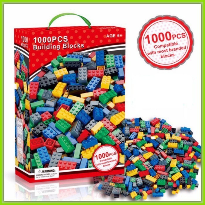 Mainan Anak Mainan Edukasi Mainan Balok Susun Isi 1000pcs Building Block Balok Susun Mainan Anak