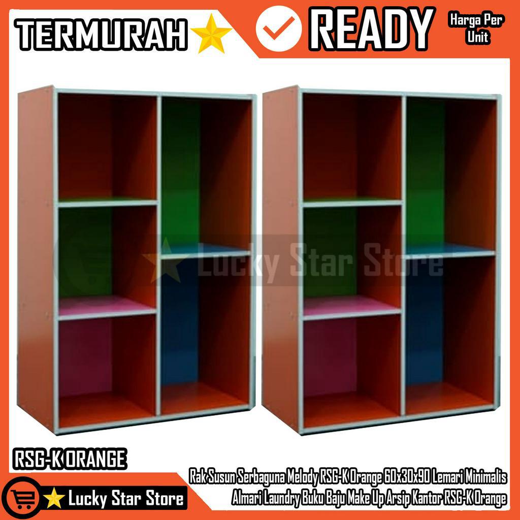 [Kargo] Rak Susun Melody RSG-K Orange 60x30x90 Lemari Susun Laundry Buku Baju Make Up Helm Dapur Mai