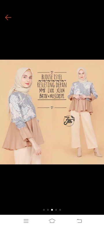 Baju Batik Wanita Modern Monalisa Genes M,l,xl Asli Pekalongan