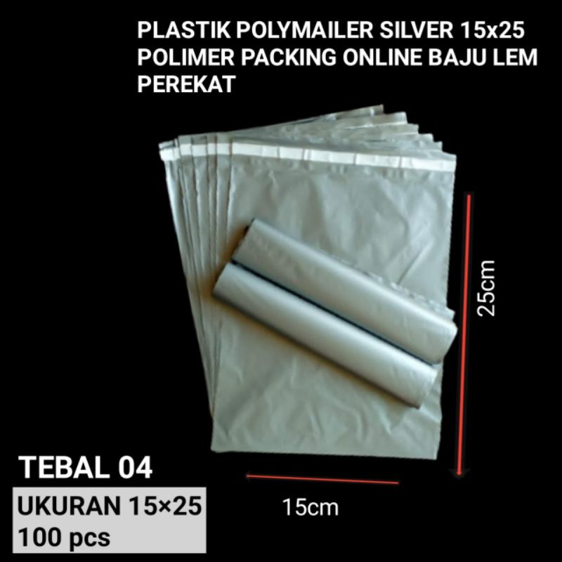 

Kantong Plastik Packing polymailer 15×25CM isi 100pcs Plastik Packing Online shop