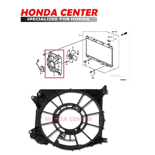 shroud fan rumah kipas sarang kipas radiator brio 2012 2013 2014 19015-RE1-Z01