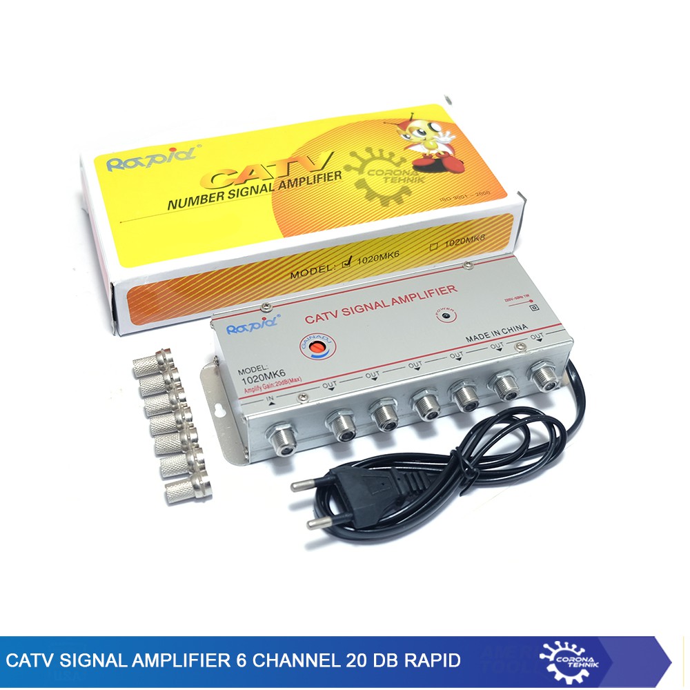 Rapid - CATV Signal Amplifier 6 Channel 20 dB