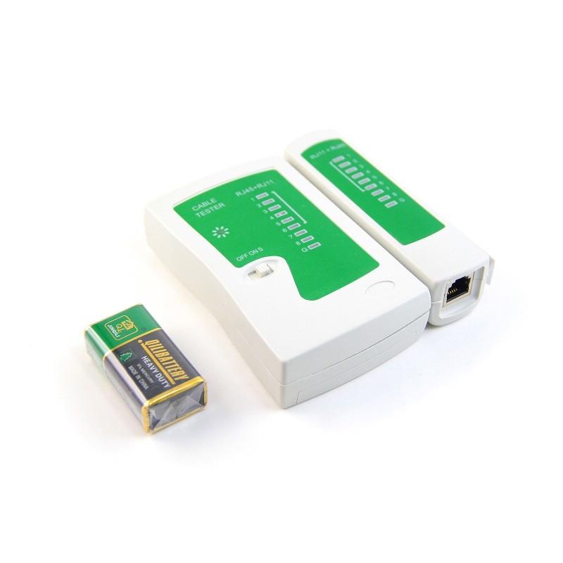 Jual LAN TESTER + BATTERY Dilengkapi Network Cable Tester dan Indikasi LED 18 Harga Murah