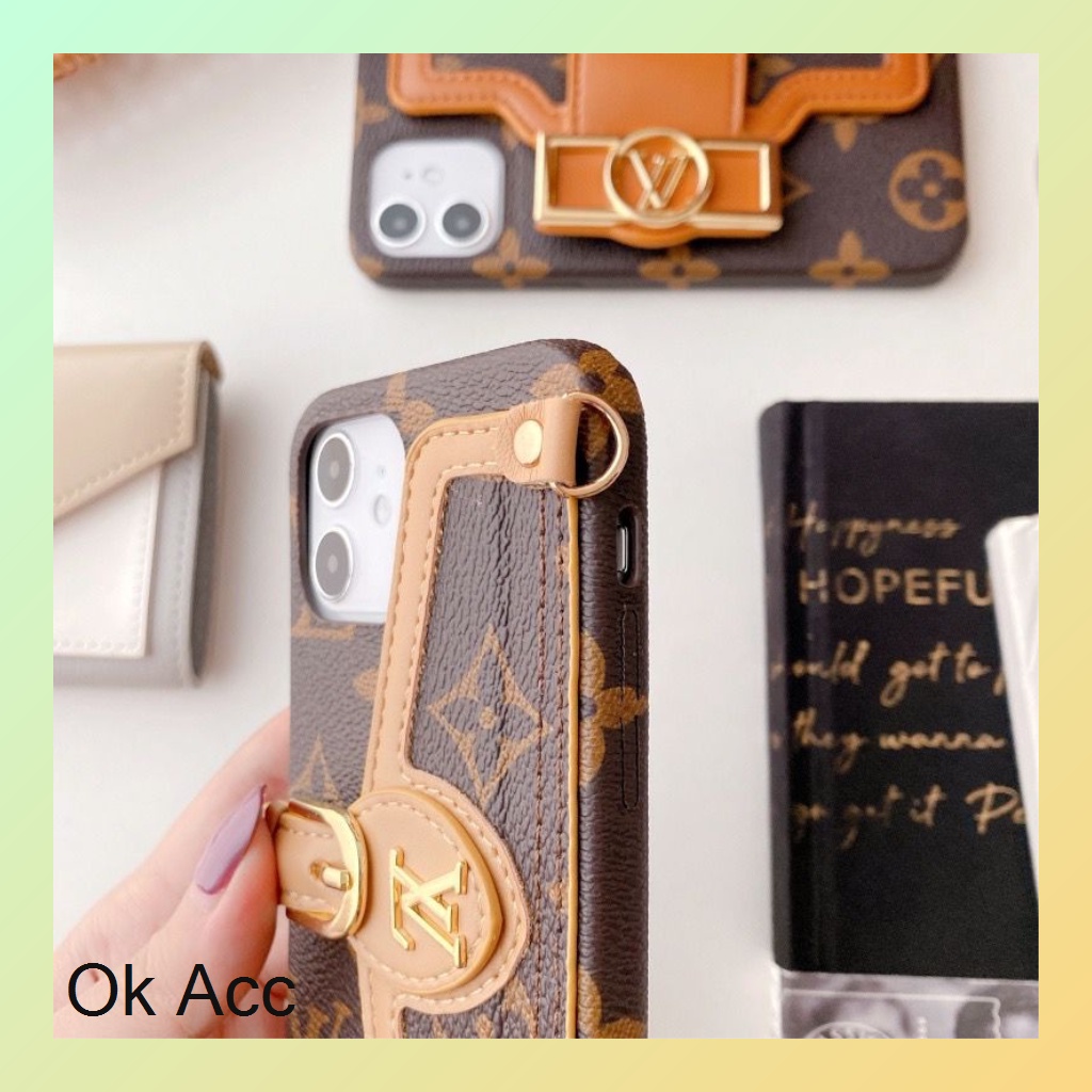 Mini Tas Case HP tas dompet lucu warna LV casing pinggang bahu Iphone 6+ 6s+ 6sPlus 7+ 8+ 7plus 8plus plus X Xs Xr 11 12 13 Pro Max FH33