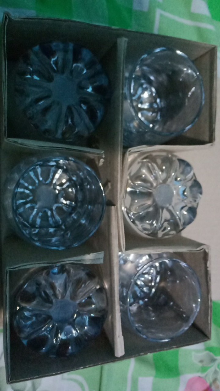 [ Satu Set Isi 6 Pcs ] Gelas Jus | Gelas Kopi | Gelas Beer | Gelas Model Gelombang Bawah Murah