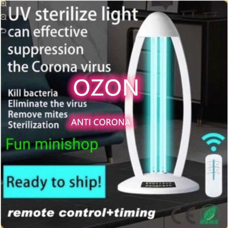 (ready jakarta) Lampu uv sterilizer disinfection uv light 38w remot timer anti virus