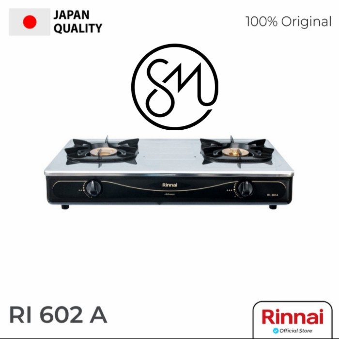 Kompor Gas Rinnai RI-602A / AG 2 tungku 602 A RI602A RI602AG
