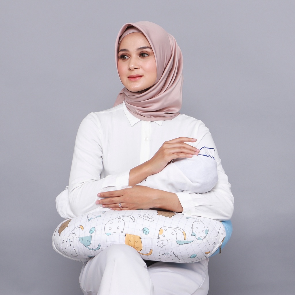 Premium Jumbo Bantal Menyusui Bayi Sarung Resleting Bisa Dilepas Cuci Nursing Pillow Baby By Ndollolo