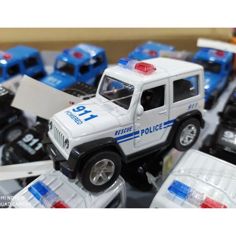 Miniatur Diecast Mobil Wrangler Suzuki Katana Jimny Off Road Police