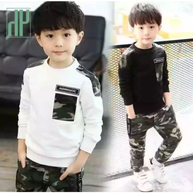 Setelan anak laki laki 1-5 thn motif army kids panjang baju anak laki laki baju anak termurah baju anak terlaris bisa pilih warna harga grosir