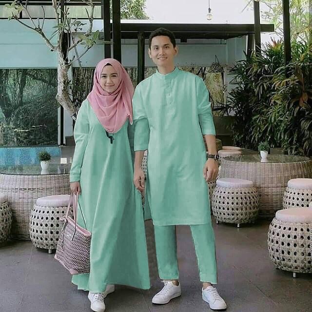 JC  Cp set amanah 4in1/ Baju psangan muslim terbaru / Baju pasangan lebaran terlaris