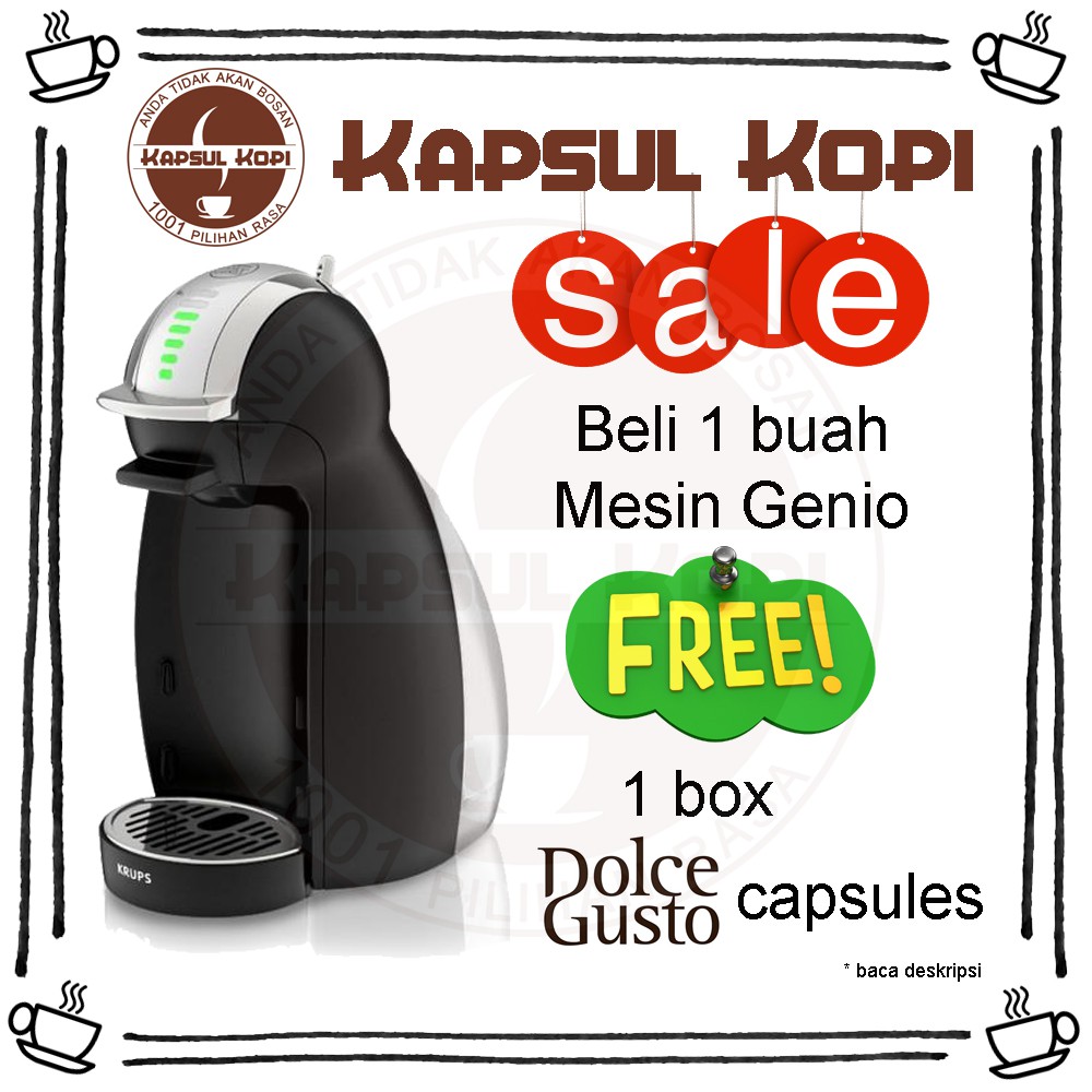 Genio Mesin Kopi Kapsul Nescafe Dolce Gusto Bonus 1 Box Kapsul