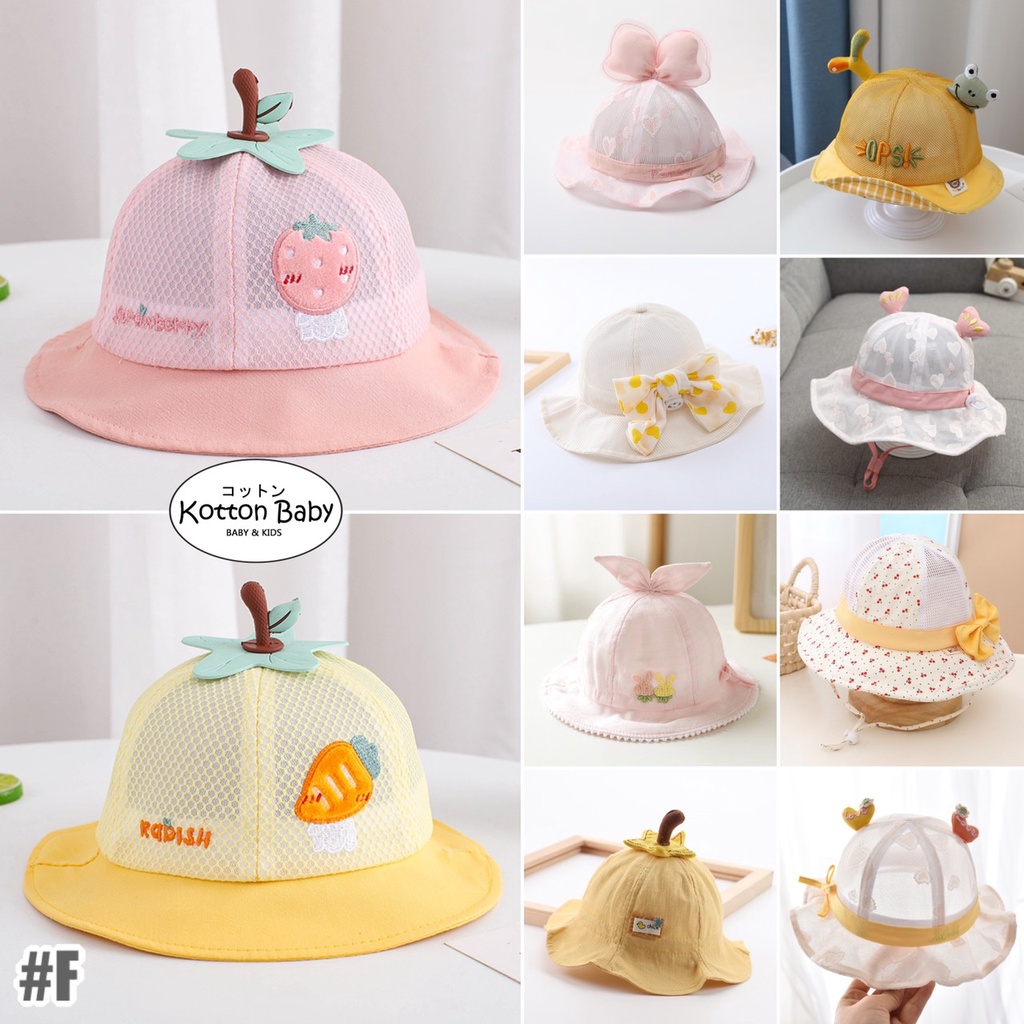 0-5 thn | TOPI BASEBALL ANAK / TOPI BUCKET ANAK KARAKTER LUCU PEREMPUAN UNISEX vol.F JNY CATALOG