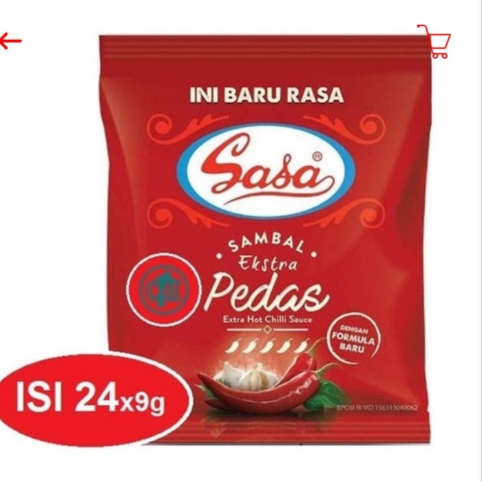 

makanan sasa saos sambal ekstra hot saset 9gr (24pc)