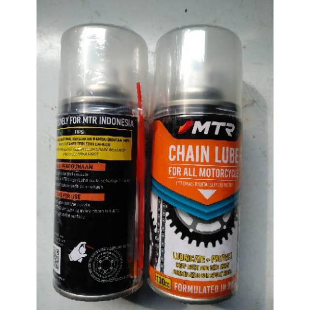 MTR chain lube uk.100ml.formulatio by U.S.A..untuk pembersih rantai.baut2 dll