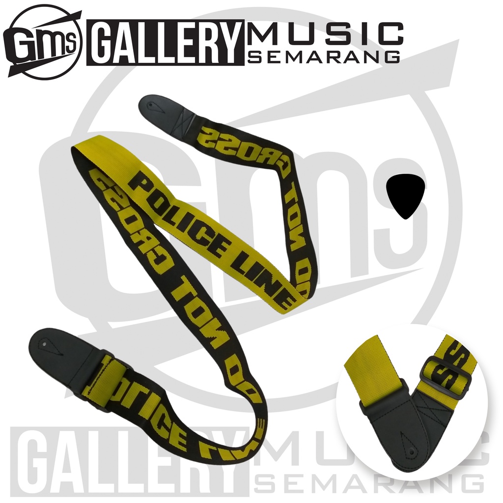 Strap Gitar dan Bass Police Line Do Not Cross (A18)