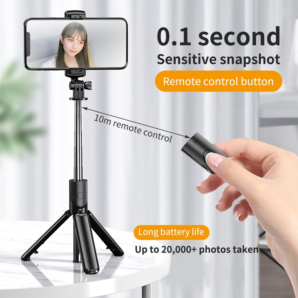 JOYSEUS Tongsis Tripod Tongsis Bluetooth Tongsis hp 3 in 1 Remot Selfie Stick