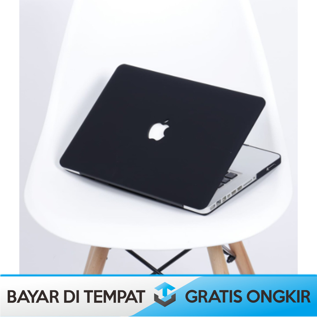 CASING MACBOOK MATTE BLACK CASE FOR 13 INCH - CASE MACBOOK WARNA HITAM MATTE UNTUK 13 INCH