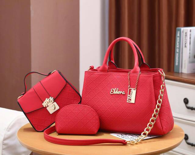 SALE Tas import Eldora Gayatri 2871 (3in1) handbag wanita branded batam