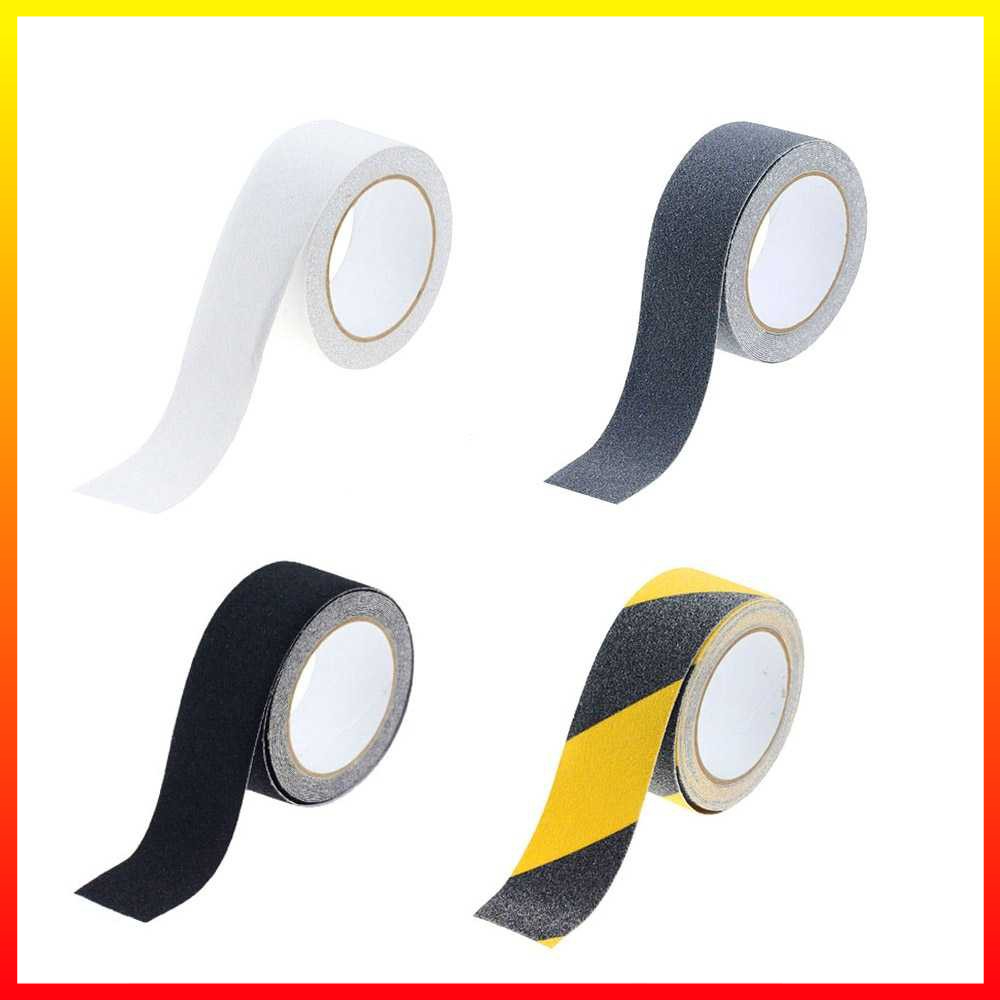 Lakban Peringatan Tape Safety Grip Anti Slip Permukaan Pasir Silika Strong Traction Lem Adhesive Satu Sisi - 7RHZANBK