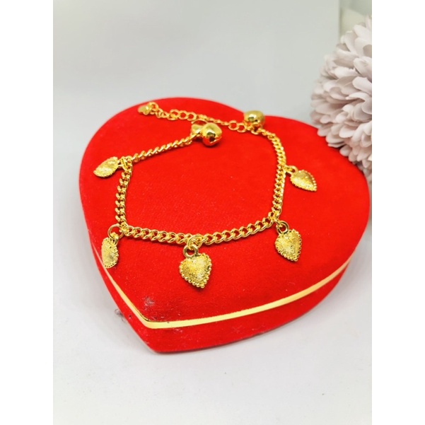 Gelang tangan love emas 24k Xuping dewasa