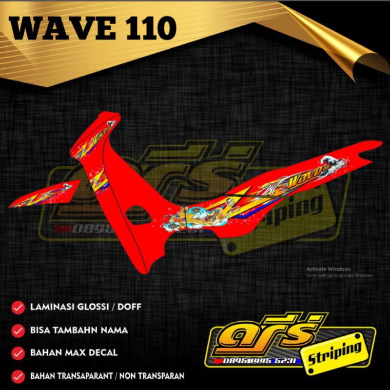 Striping Supra fit lama/Supra fit 110 Transparan custom