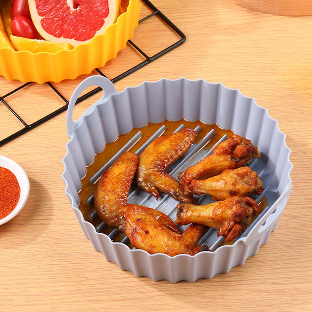 Solighter Panci Silikon Grill Pot Tray Masak Reusable Pizza Plate Baking Basket