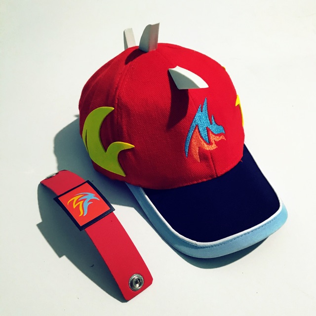 Topi boboiboy frost fire bordir