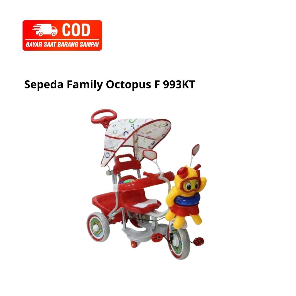 JNE - Family Sepeda Roda 3 Octopus, Burung Rio / Sepeda Anak Roda 3 Family / Sepeda Anak / Sepeda