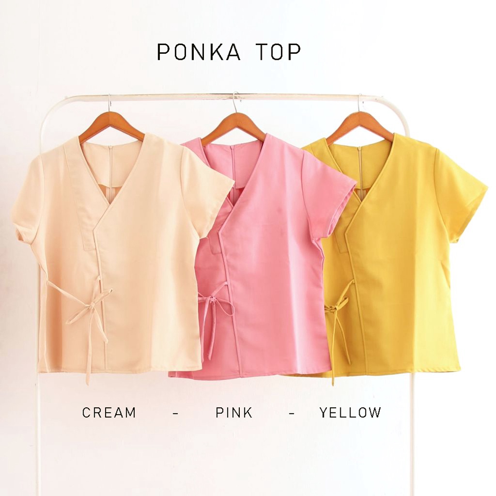 PONKA TOP - Atasan Batik Wanita Blouse Wanita