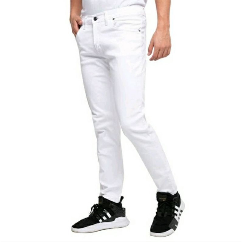 Promo celana pensil putih pria pensil strecth (ngaret) Size 27-33