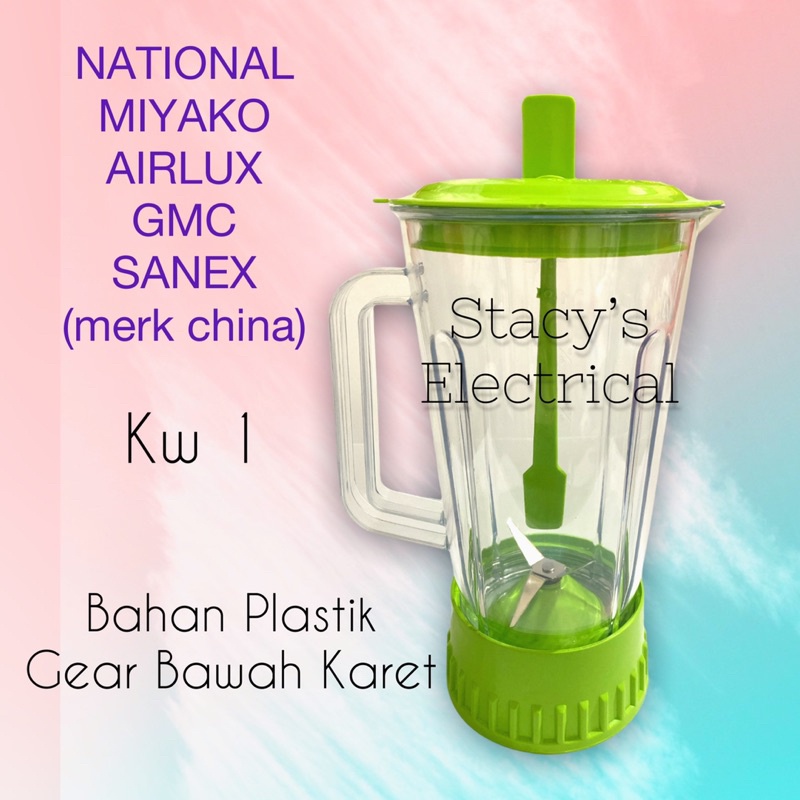 GELAS BLENDER MIYAKO JUICE BL 101 PL/ 151 GF (gear bawah karet)