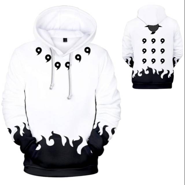 Jaket Anime Naruto Sweater Rikudo Sennin Putih Hoodie