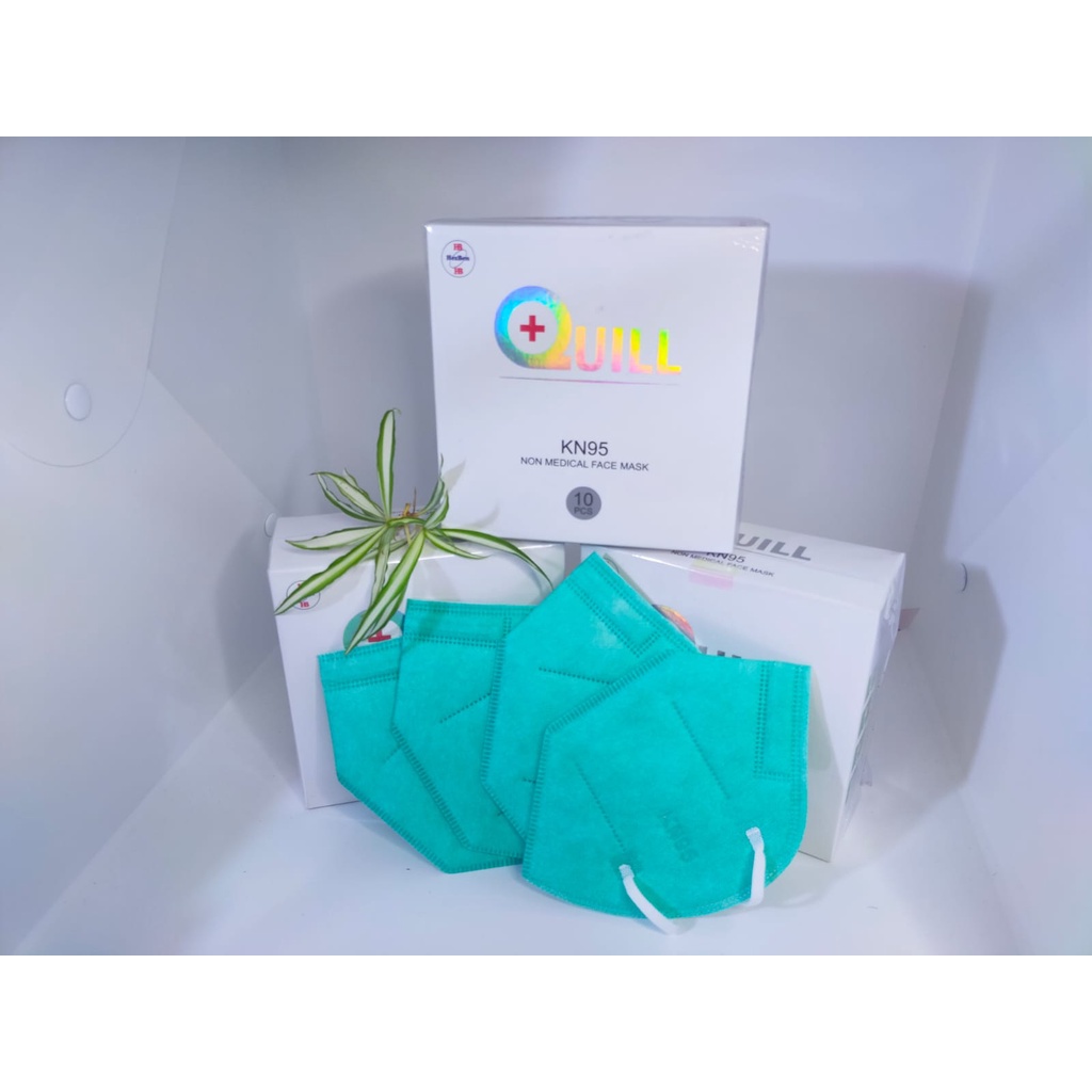 QUILL KN95 Masker 5 Ply isi 10 Pcs - Hijau