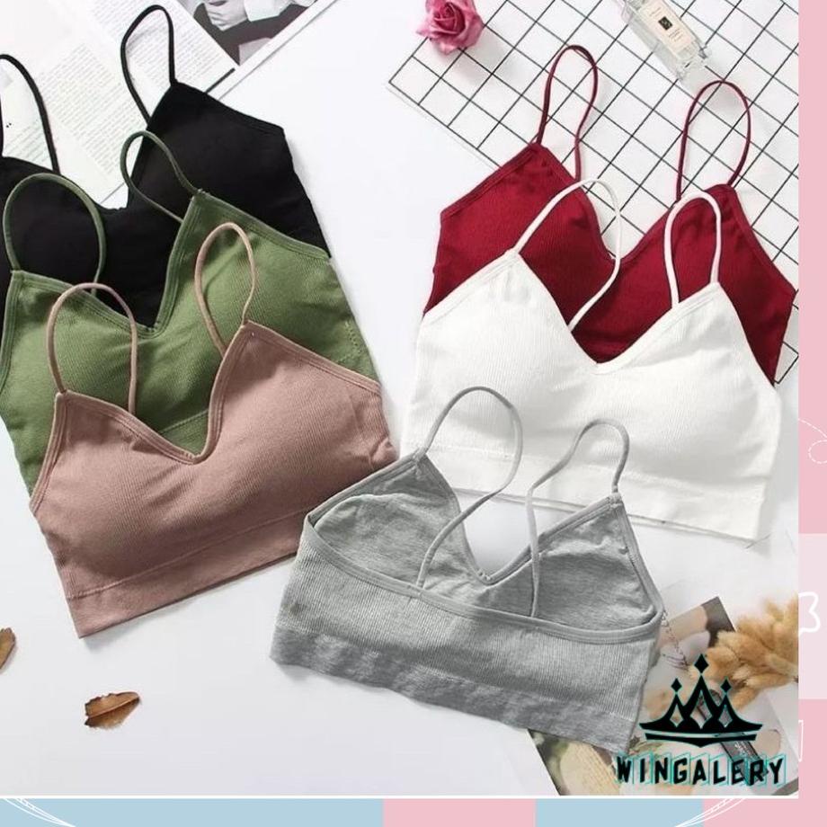 Flash Sale ✨WINGALERY✨ Bra Wanita Tanpa Kawat Bahan Halus Pakaian Dalam bralette Push Up Elastis Sex