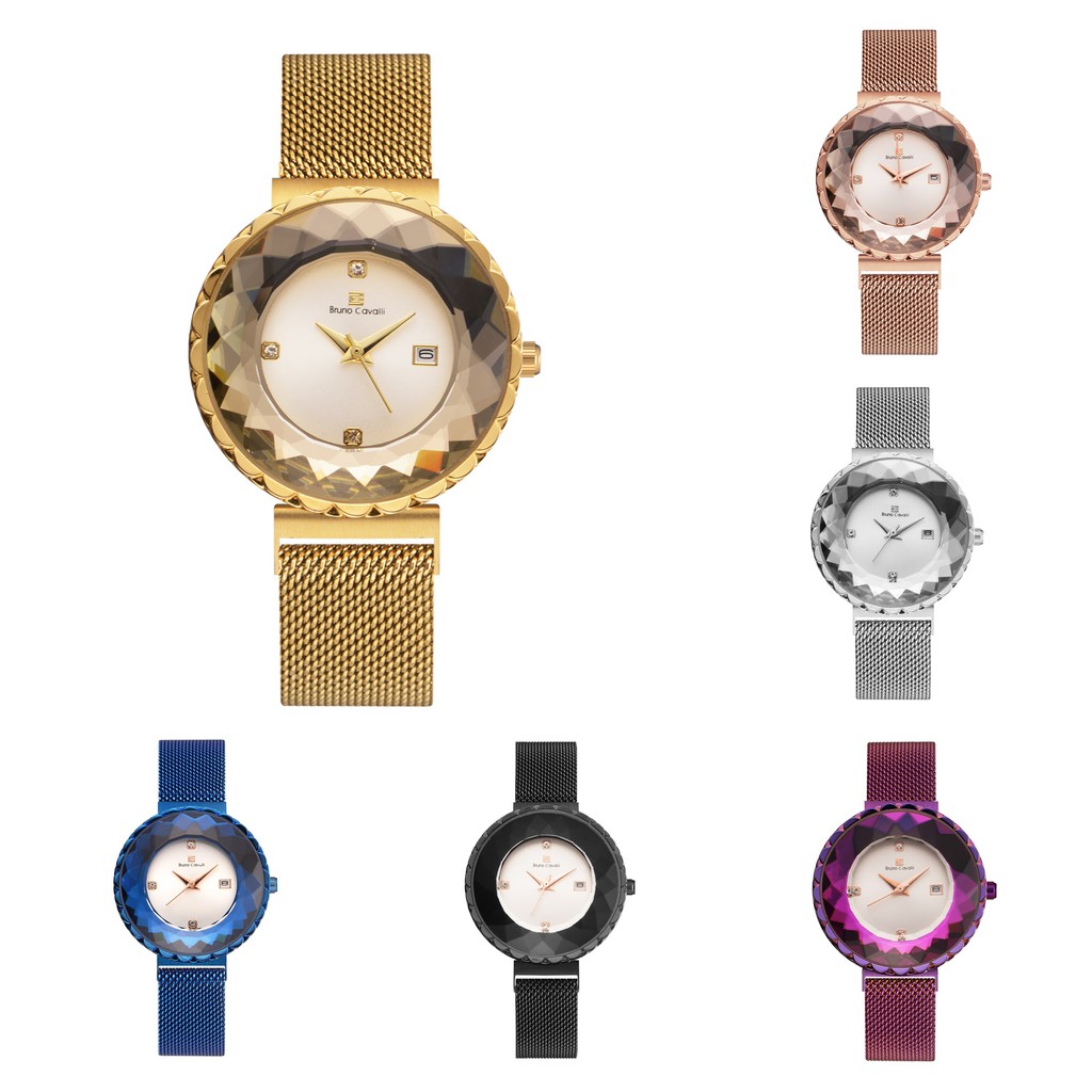 Bruno Cavalli Jam Tangan Wanita Analog Tali Magnetic 8024 - 6 Warna FREE PENA BRUNO CAVALLI