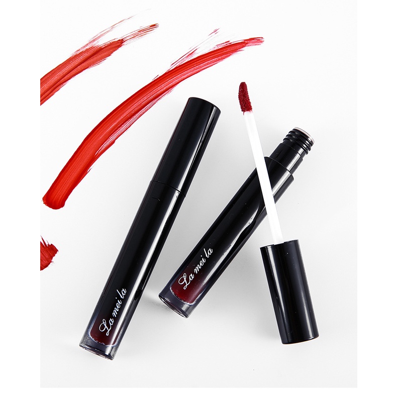 LAMEILA LIP GLOSS PELEMBAB VELVET LIP GLAZE LIPSTICK CAIR TAHAN LAMA KODE 2030