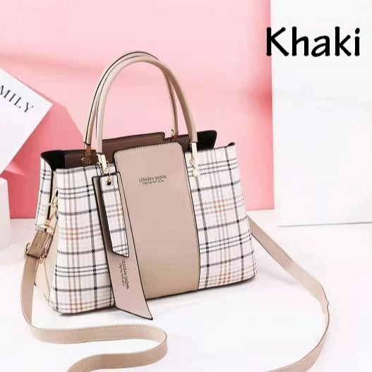 Tas Wanita Import GTF 315 !! TAS WANITA MODEL HANDBAG FASHION IMPORT CANTIK Tas Wanita Selempang Import 100% Real Pict Slingbag PU Leather Tali Selempang Bisa di Atur Panjang Pendek Top Handle Bag Memiliki 2 Ruangan Penyimpanan Dengan Pengu