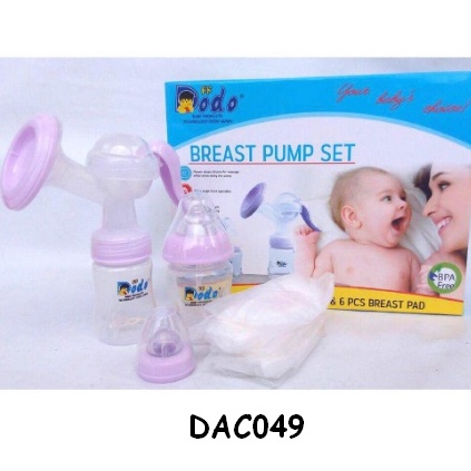 Dodo Manual Breast Pump Pompa Asi Extra Botol dan Free Breastpad DAC049