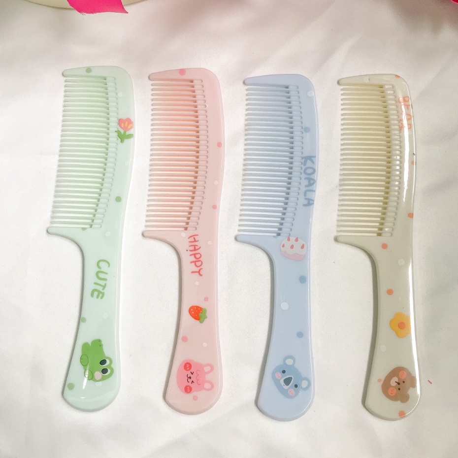 SISIR RAMBUT GAGANG MOTIF RANDOM SATUAN/ SISIR RAMBUT BESAR GAGANG MOTIF LUCU