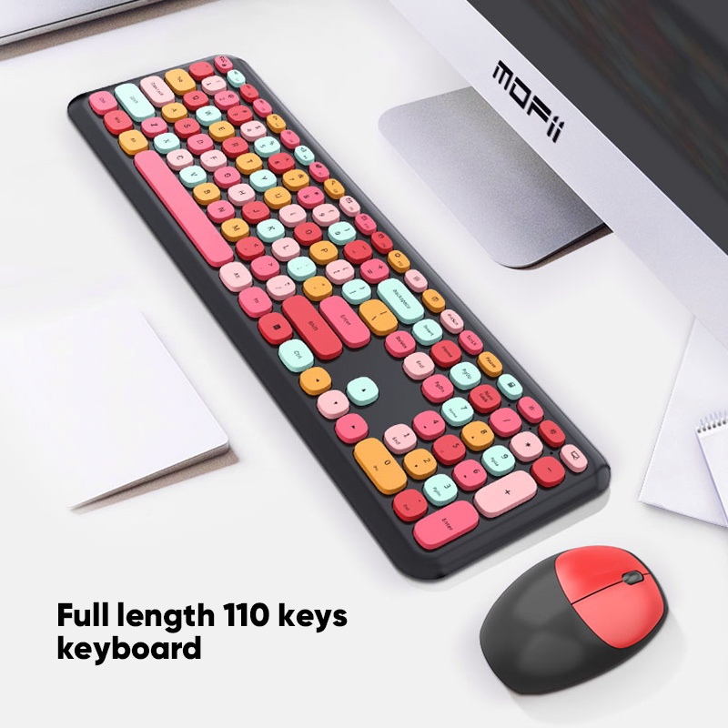 Smartfish Keyboard Mouse Combo Wireless Fashion Colours Tone