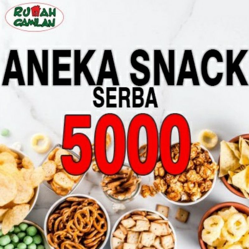 

snack enak serba 5.000 asin/manis/pedas/ekstra pedas