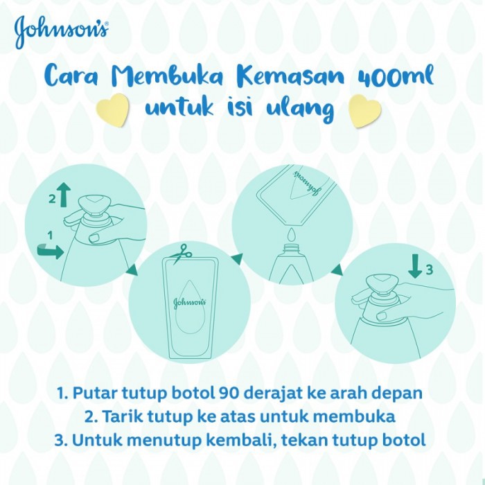 JOHNSON'S BABY BATH Milk&amp;Rice/Top To Toe/Bedtime/Cottontouch Johnson 400ml 375ml 500ml Babymaniashopid