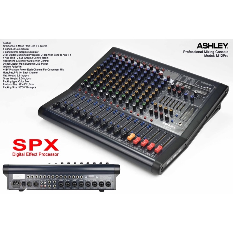 mixer ashley m 12 pro original . mixer ashley 12 channel