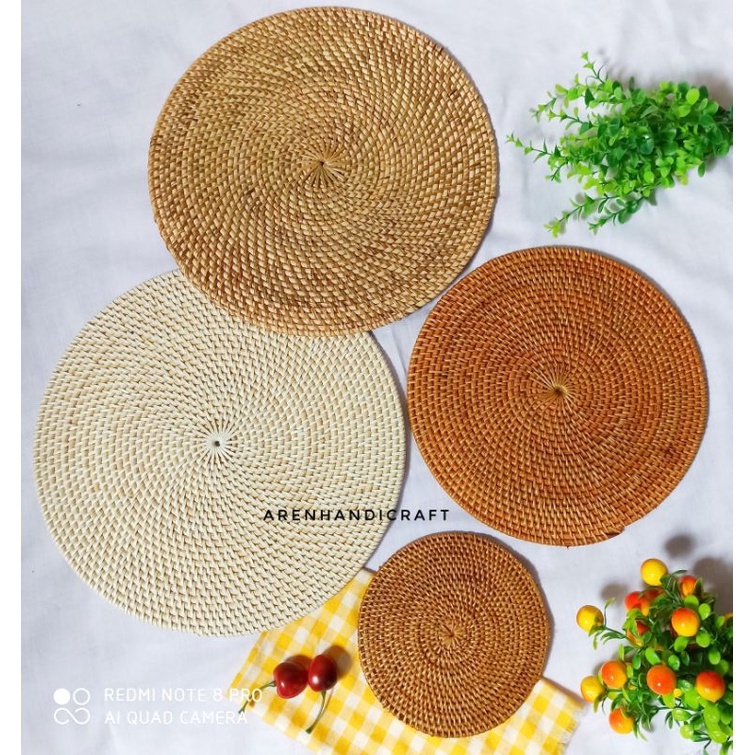 Placemate Rotan / Alas Piring  Rotan / Alas Gelas Rotan Aestetic
