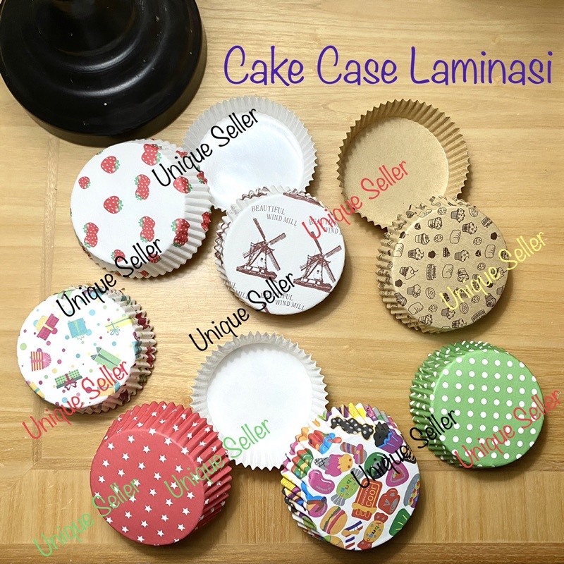 Cake Case Bulat Laminasi 8.5 cm Anti Minyak isi 8-10 pcs / Cake Case Bulat Laminasi 8 cm / Cupcake Case Round PET 8.5cm / Cupcake Case Round PET 8cm / Kertas Alas Kue Bulat Bundar Laminating