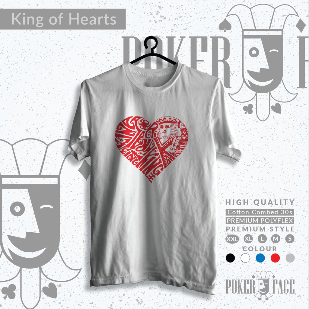 KAOS PREMIUM King Of Hearts Typo - Poker Face